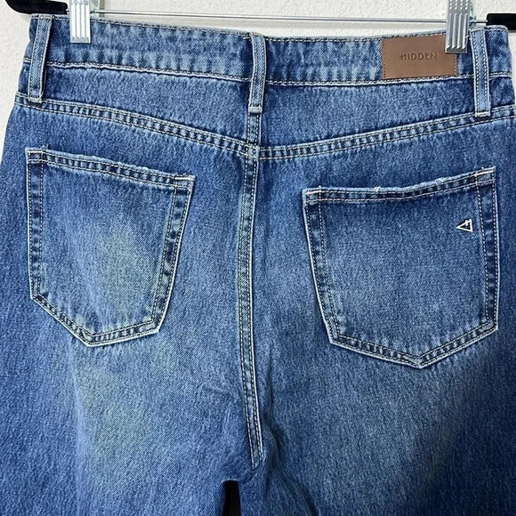Hidden distressed long Mom jeans size 28 in medium blue wash - Picture 5 of 9